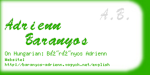 adrienn baranyos business card